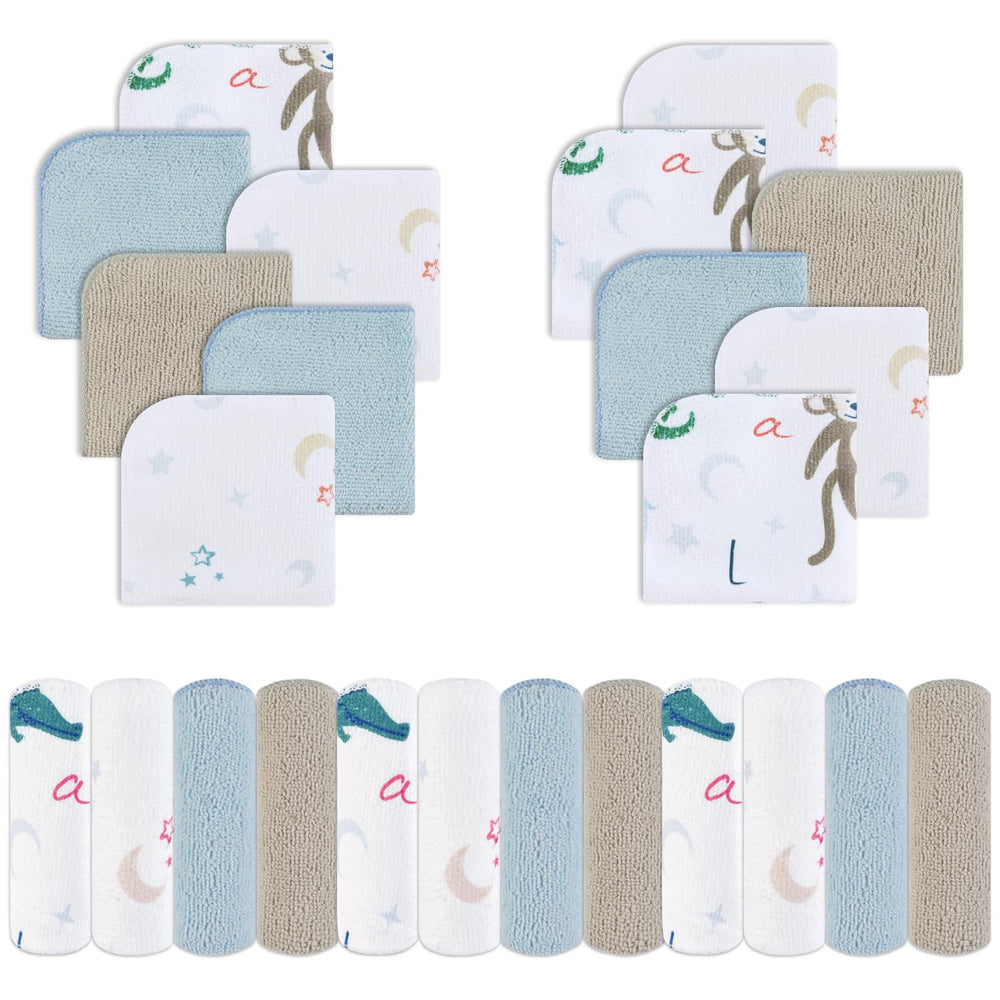 Viviland baby washcloths 24-pack with soft touch for gentle newborn cleansing.
