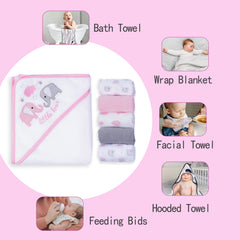Viviland newborn washcloths set with printed designs for gentle cleansing.