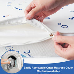 Rounded corners on the Viviland Pack n Play Mattress enhance safety.