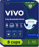VIVO organic cotton overnight briefs with skin lining for sensitive skin comfort