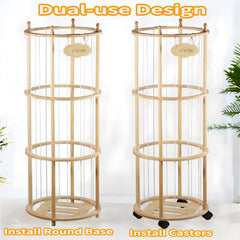Viyuse stuffed animal zoo storage with lockable wheels for mobility.