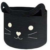 VK VK·LIVING large cat basket with cat-face design ideal for toy storage