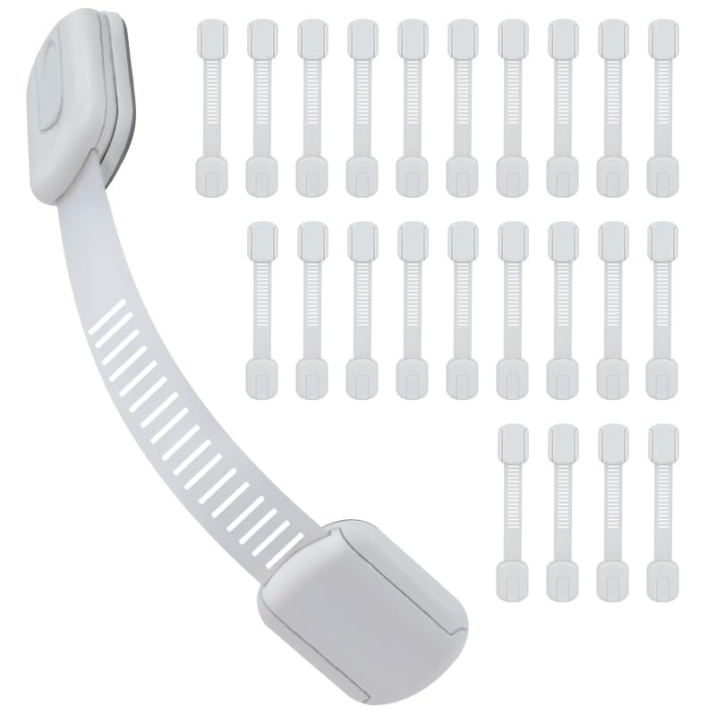 Vkania child proof cabinet locks with 3M adhesive secure cabinets and setup