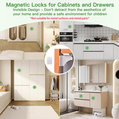 Vkania locks installed inside cabinet invisible from outside