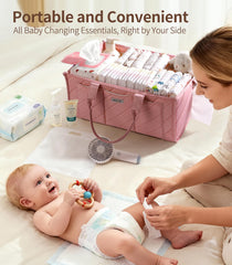 VKSAO XL diaper caddy adjustable shoulder strap for hands-free carrying