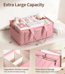 VKSAO XL diaper caddy side zip pocket hides essentials
