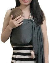 Vlokup Baby Water Ring Sling in shoulder-carry position offers hands-free bonding.
