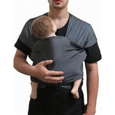 Vlokup baby wrap close-up showing soft fabric and neck support for infant comfort.