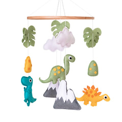Vlokup dinosaur baby crib mobile engages newborns with moving dinosaurs.