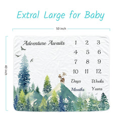 Vlokup extra-large 40x50 inch blanket provides ample space for newborn photoshoots and swaddling.