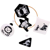 Vlokup Montessori crib mobile with black-white contrast supports newborn visual focus