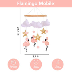 Vlokup flamingo nursery mobile adds a playful boho touch to nurseries.