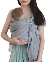 Vlokup Ring Sling shows close bonding with baby near the heartbeat for on the go