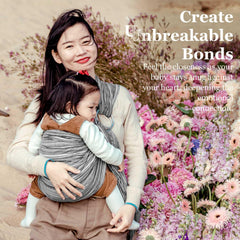 Vlokup Ring Sling soft cotton fabric keeps baby cool and cozy