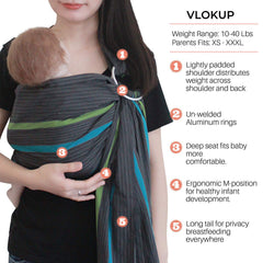 Vlokup ring sling soft breathable fabric keeps baby comfortable in all seasons