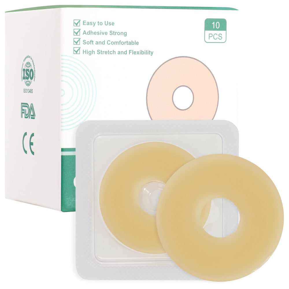 Vlookup ostomy barrier rings with 2-inch outer diameter for a secure seal.