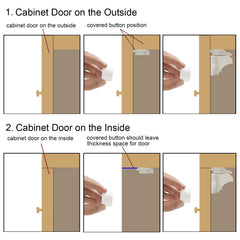 Vmaisi invisible design lock blends with furniture for discreet childproofing.