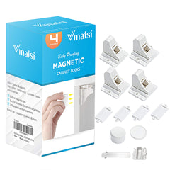 Vmaisi Stardand packaging box showing the four magnetic cabinet locks for easy setup.