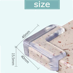 Vobulafy clear corner protectors close-up highlights strong adhesive.