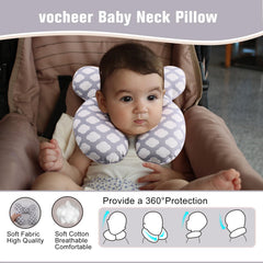 vocheer Baby Travel Pillow cotton texture emphasizes soft, breathable fabric.