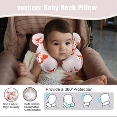 Soft fabric on Vocheer travel pillow for gentle skin contact.