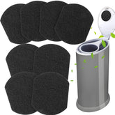 Vodolo activated charcoal filter for Ubbi fits snugly over the diaper pail opening to curb odors.