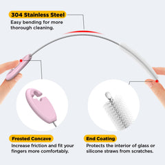VOGOGE detail brush reaches small corners for thorough cleaning