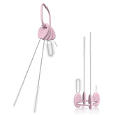 VOGOGE straw brush set with standable key ring pink for organized cleaning