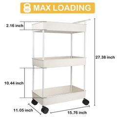 Volnamal diaper cart with 360-degree wheels for smooth transport beside the crib.