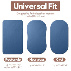 VOMARHUG Muslin sheets universal-fit-elastic secure placement on bassinet