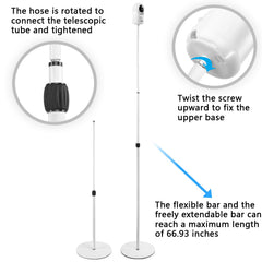 Vomenc goose neck arm enables precise height and angle adjustments.