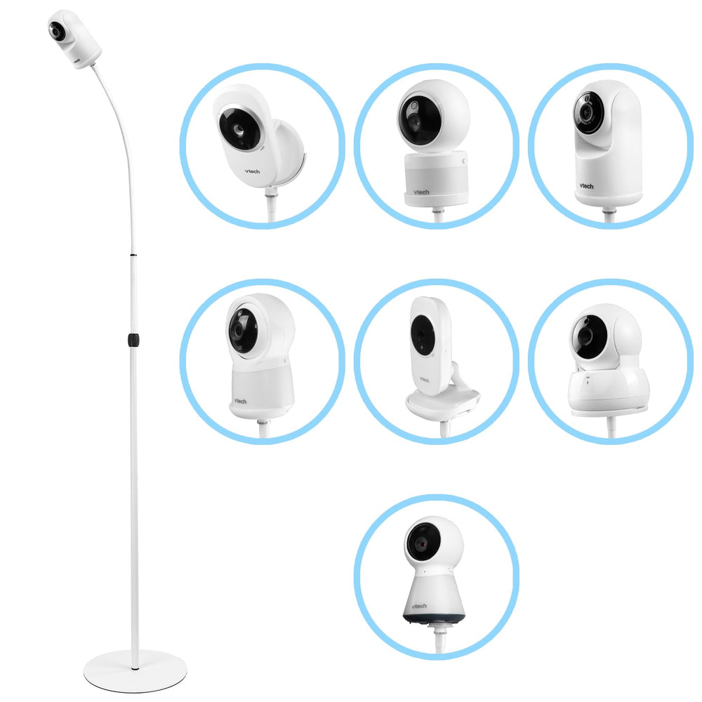 Vomenc universal floor stand base provides stable support for safe monitoring.