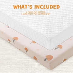 voomf Pack and Play Mattress Pad durable surface resists spills and keeps baby comfortable