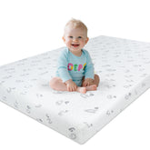 voomf pack n play mattress with removable cover, breathable surface for cozy naps.