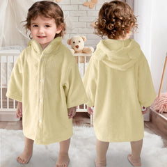 VOOVA & MOVAS baby hooded towel with bear ear after bath in beige, cozy and warm