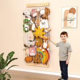 VORTULIUK stuffed animal storage corner hammock mounted on wall keeps plushies organized.