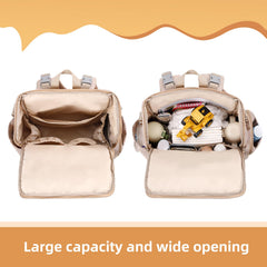 Vosmles bag side pockets organize wipes and bottles quickly.