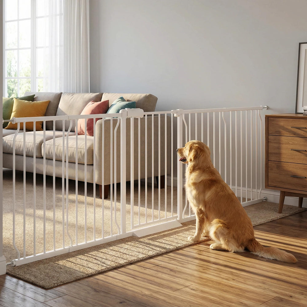Vothco extra wide gate showing width adjustment for doorways and stairs