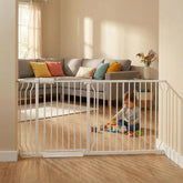 Vothco extra-wide gate setup for wide openings enhances safety for kids and pets.