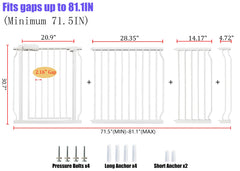 Vothco pressure-mounted gate demonstrating tool-free installation