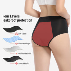 VOXSHE back view of leak-proof design with four-layer absorbent crotch