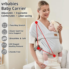 vrbabies ergonomic back X-shape with waist belt for shoulder support