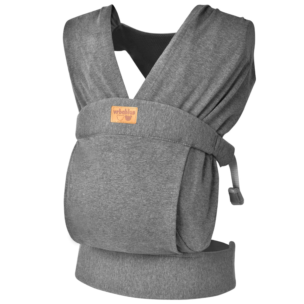 vrbabies baby wrap soft-cotton-grey provides gentle skin contact for all-day comfort