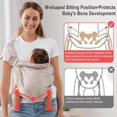vrbabies Double-ring sling dimensions 192cm x 60cm suitable from newborn to toddler.