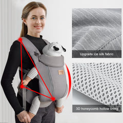 vrbabies ergonomic options include front-inward and front-outward carrying.