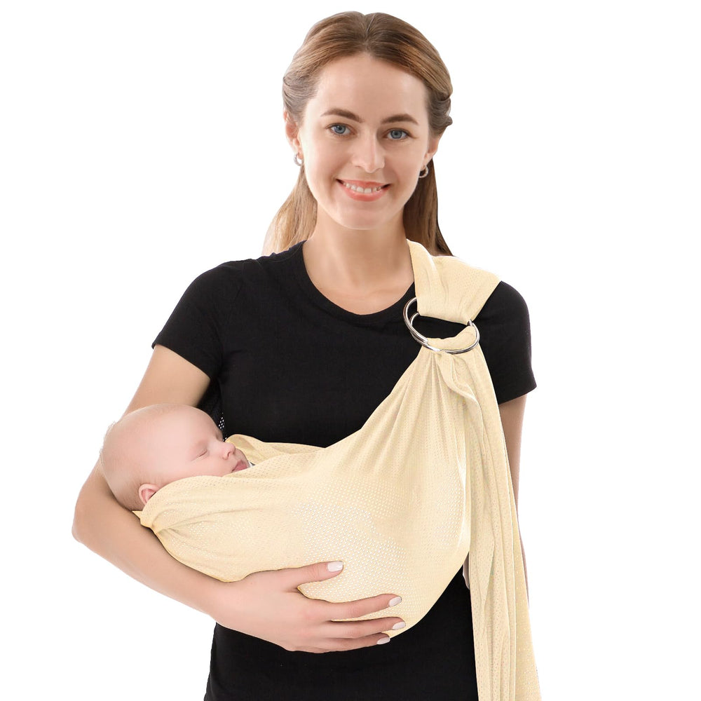 VRbabies Water Ring Sling Beige with breathable mesh for quick drying after water play.
