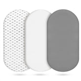Vruelia bassinet sheets 3-pack with elastic edges for a snug fit
