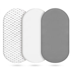 Vruelia bassinet sheets 3-pack with elastic edges for a snug fit