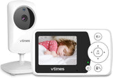 VTimes baby monitor camera 2.4in LCD for real-time video clarity.