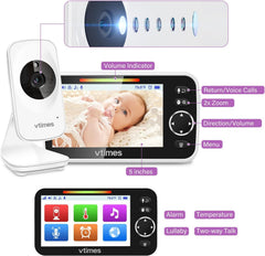 VTimes two way audio lets you soothe from another room.